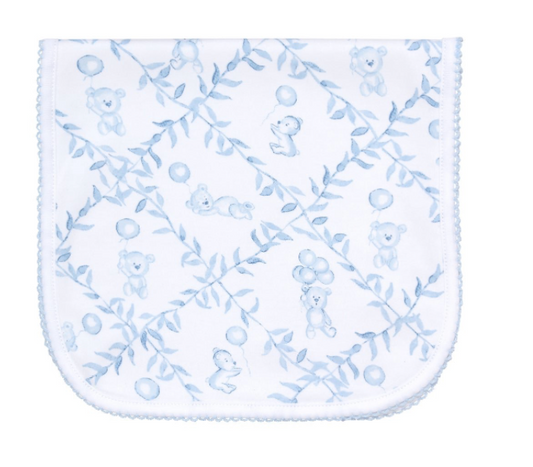 Blue Bear Trellace Burp Cloth