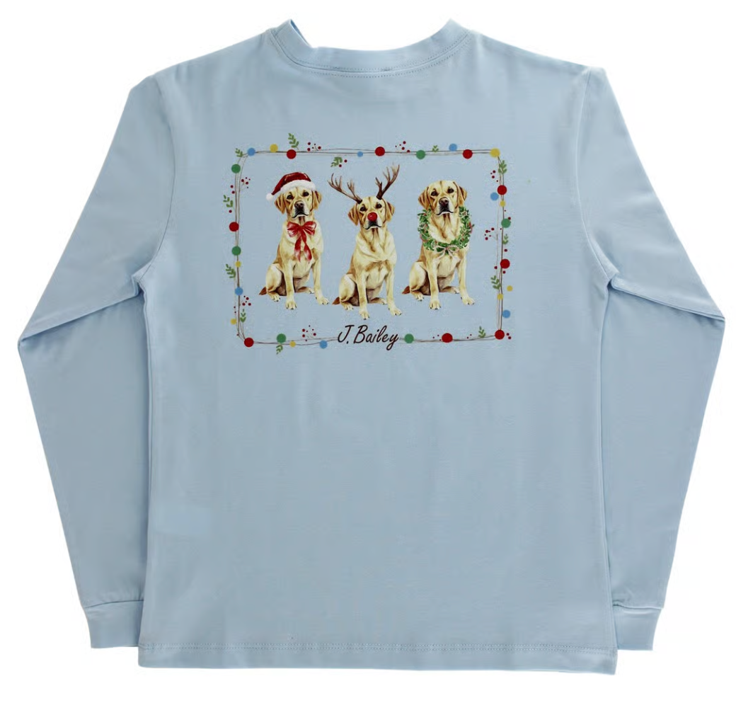 Christmas Lab Long Sleeve Tee