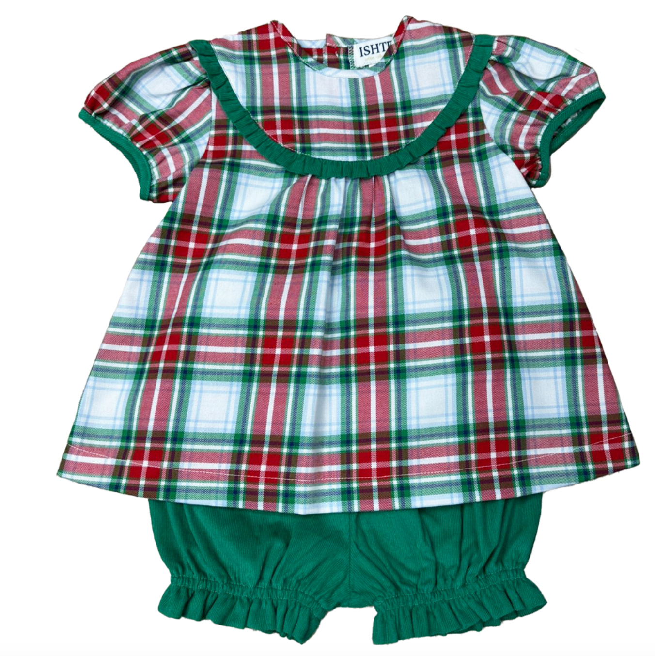 Red/Green Plain Bloomer Set