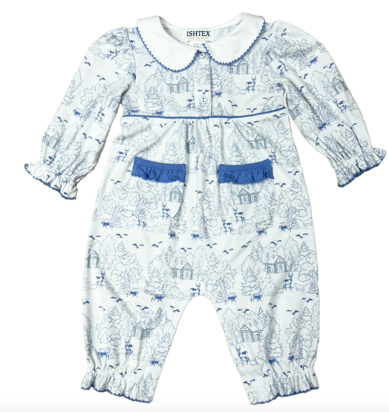 Log Cabin Girl's Romper