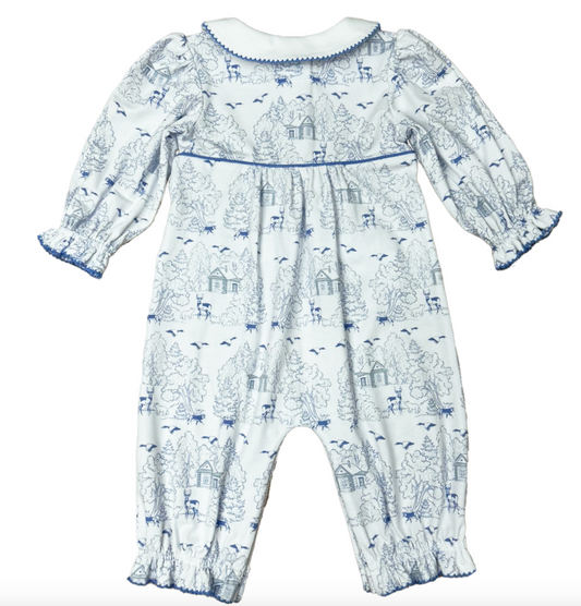 Log Cabin Girl's Romper