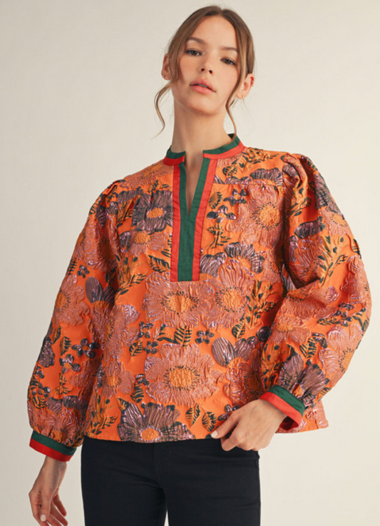 Jacquard Pumpkin Top