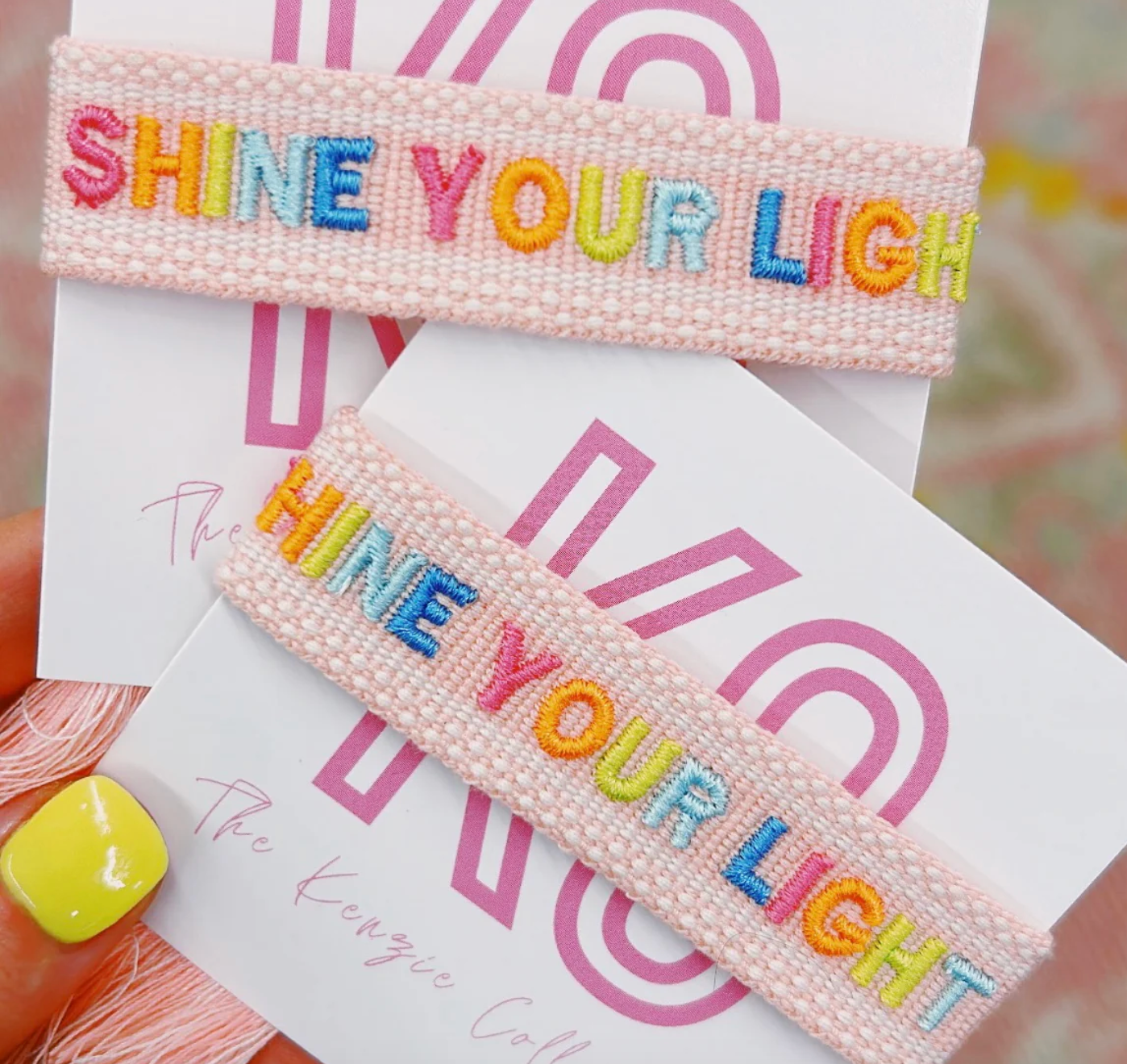 Shine You Light Embroidered Tassel Bracelet