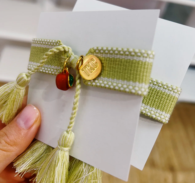 Teacher Embroidered Tassel Bracelet
