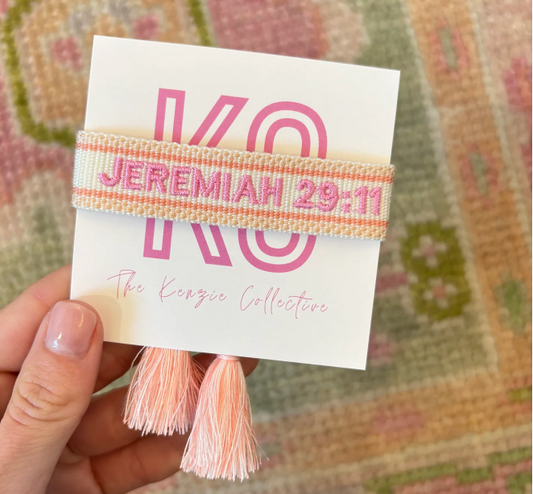 Jeremiah 29:11 Embroidered Tassel Bracelet
