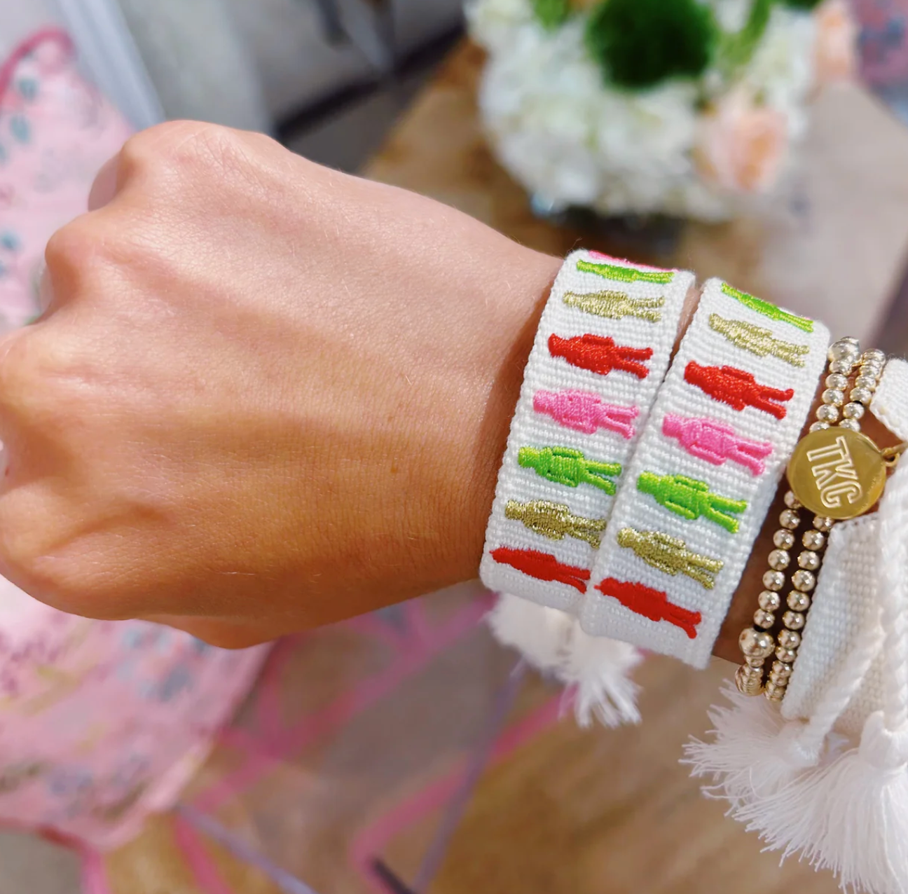 Nutcracker Embroidered Tassel Bracelet