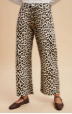Leopard Print Barrel Jean