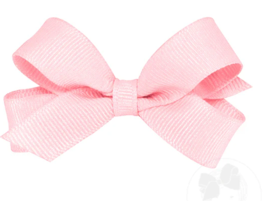 Tiny Classic Grosgrain Girls Hair Bow (Plain Wrap)