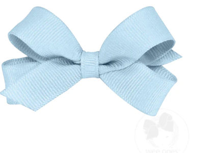 Tiny Classic Grosgrain Girls Hair Bow (Plain Wrap)