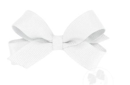 Tiny Classic Grosgrain Girls Hair Bow (Plain Wrap)