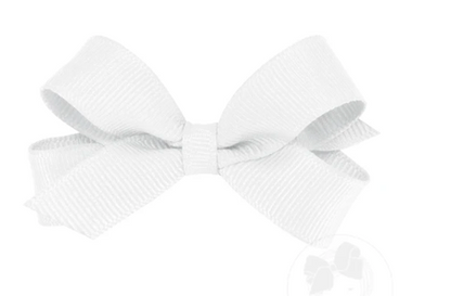 Tiny Classic Grosgrain Girls Hair Bow (Plain Wrap)