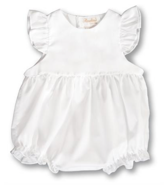 White Ruffled Girl Angel Sleeve Bubble