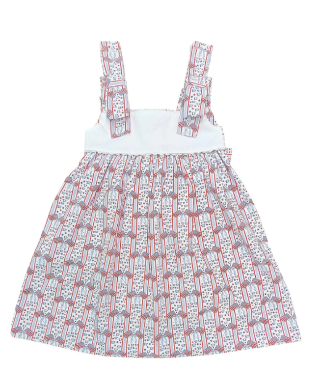 Patriotic Dress with Bow