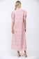 FLORAL HIGH RUFFLED MOCK NECK BUTTON DOWN MAXI DRESS FD32356