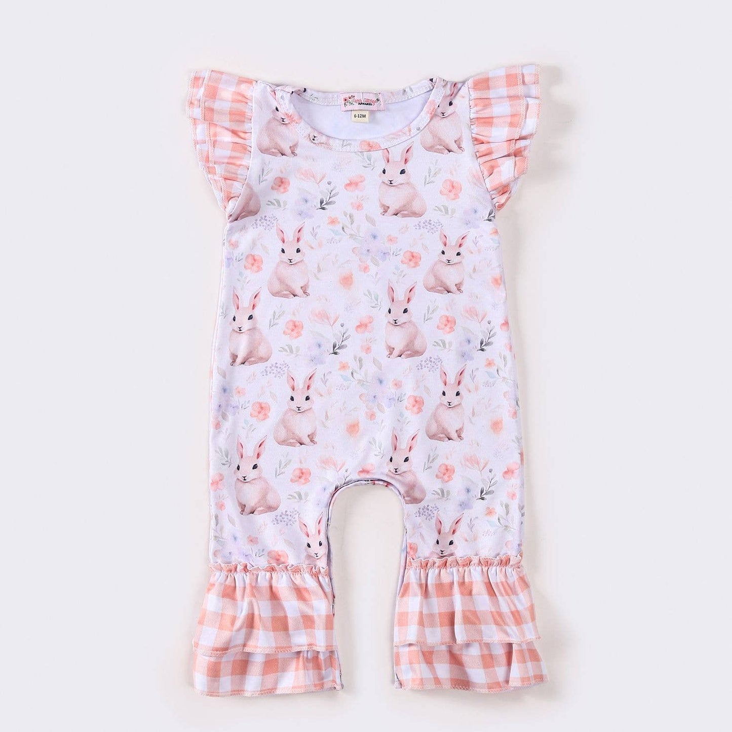 Peach Bunnyhop Baby Romper Easter