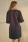 Quilted Shift Dress- Navy