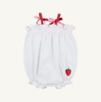 Rosey Romper White Pink Red Strawberry By The Beaufort Bonnet Company